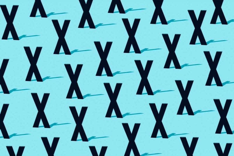 Lots of blue "X"s