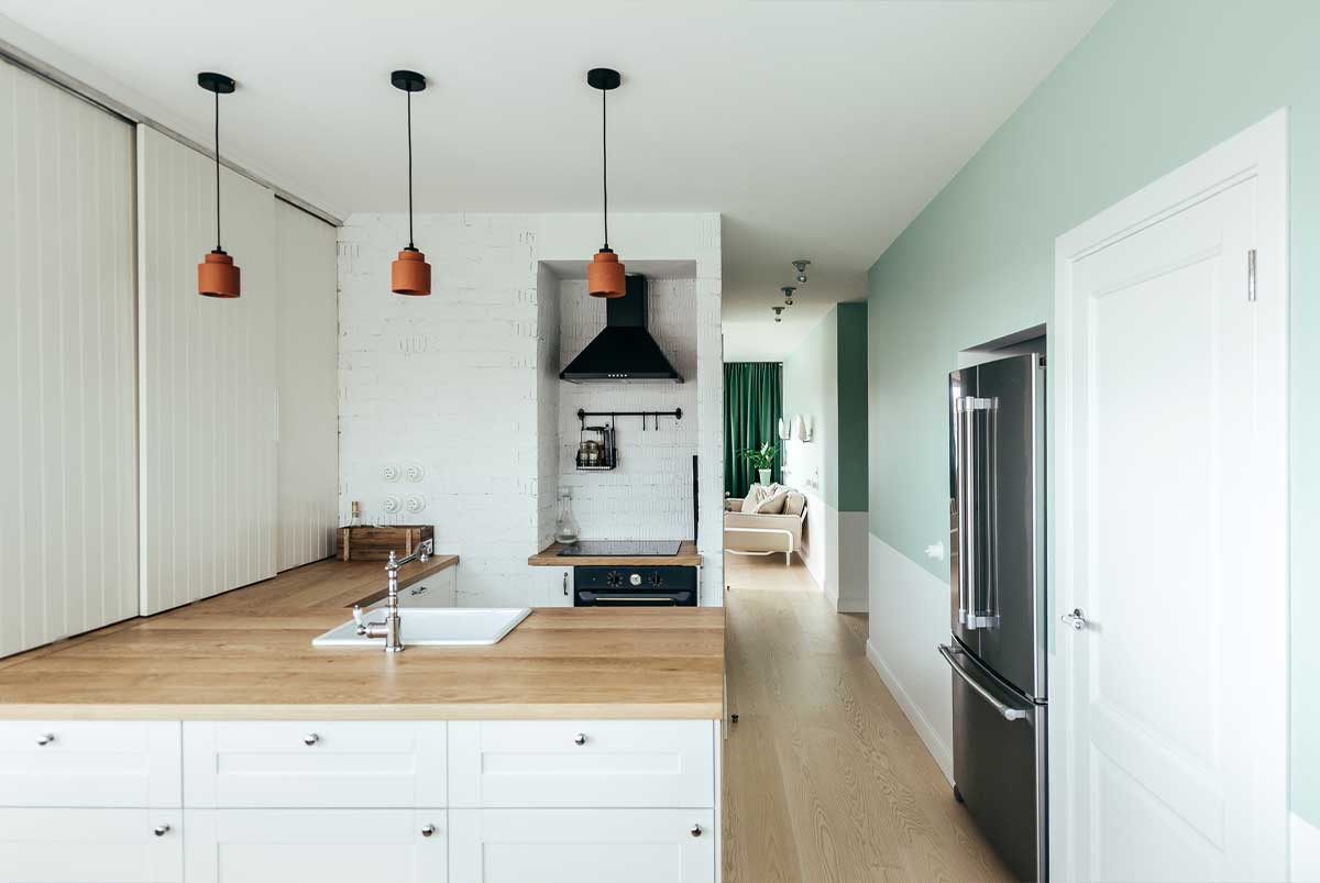 Renovated kitchen.