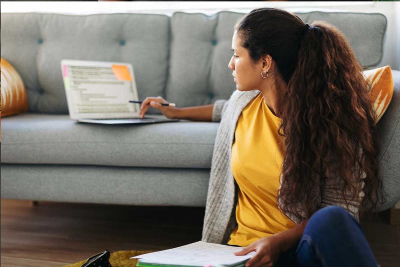 Woman on computer