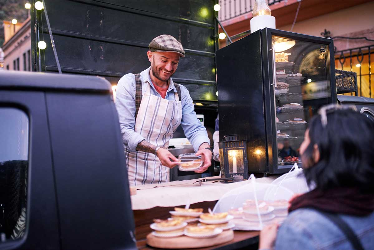 Man selling food