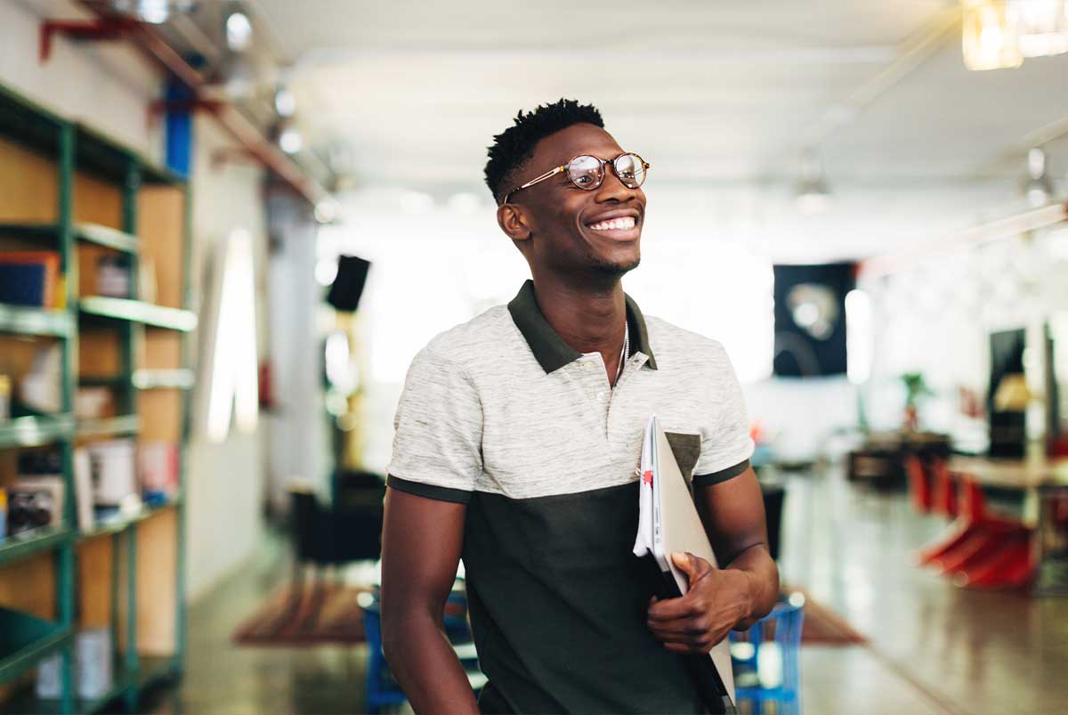 A smiling young man