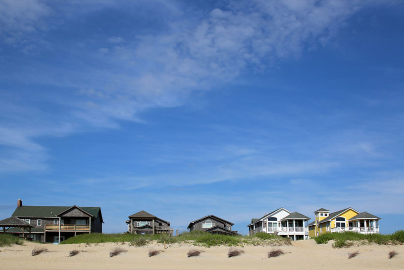 Row of beach houses