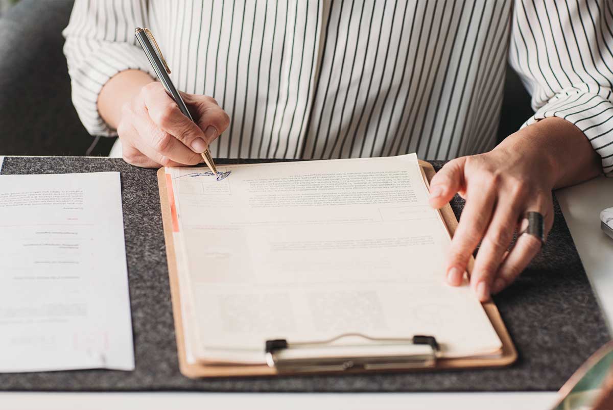 Signing a document