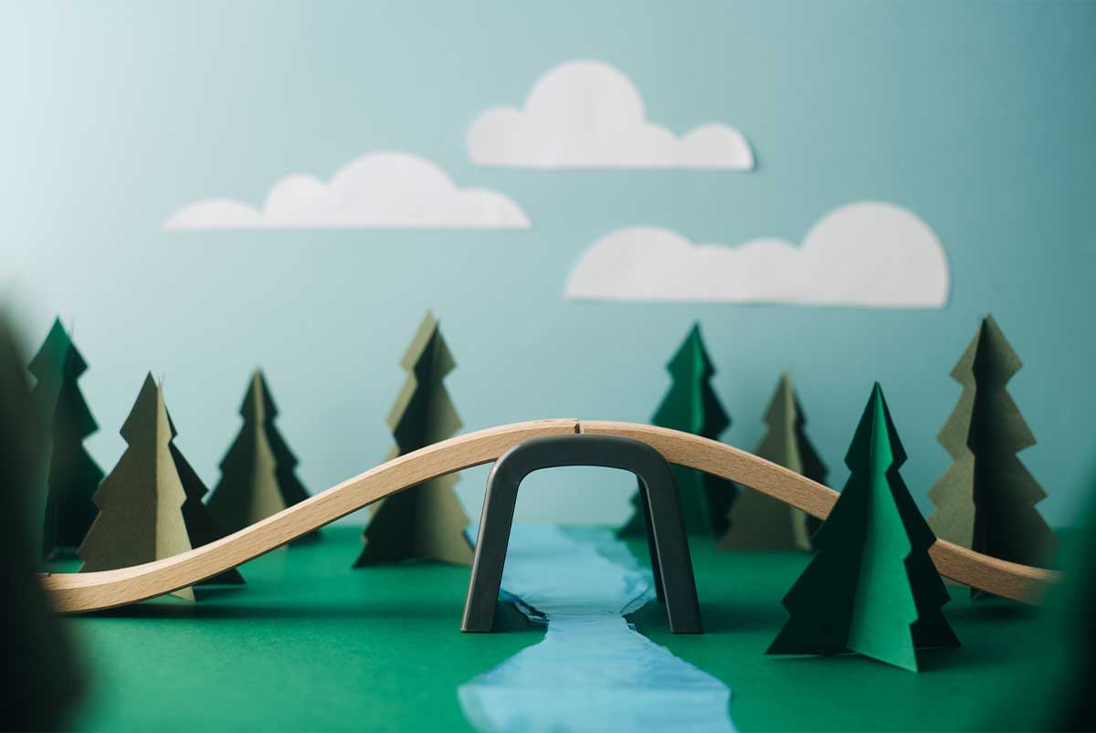 A model or toy bridge