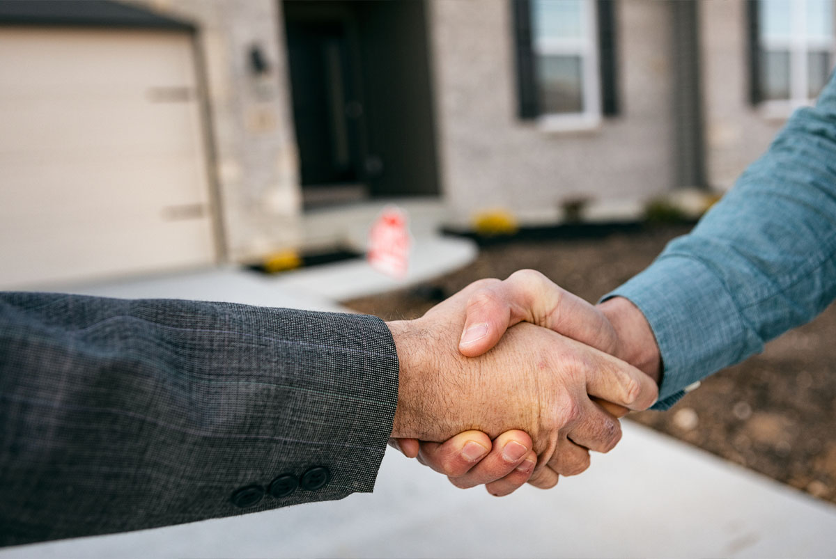 Two people shaking hands