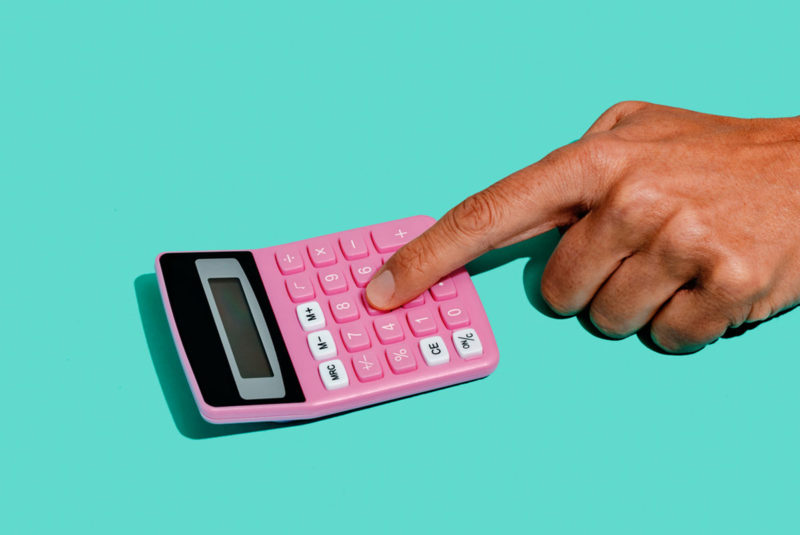 Pink calculator