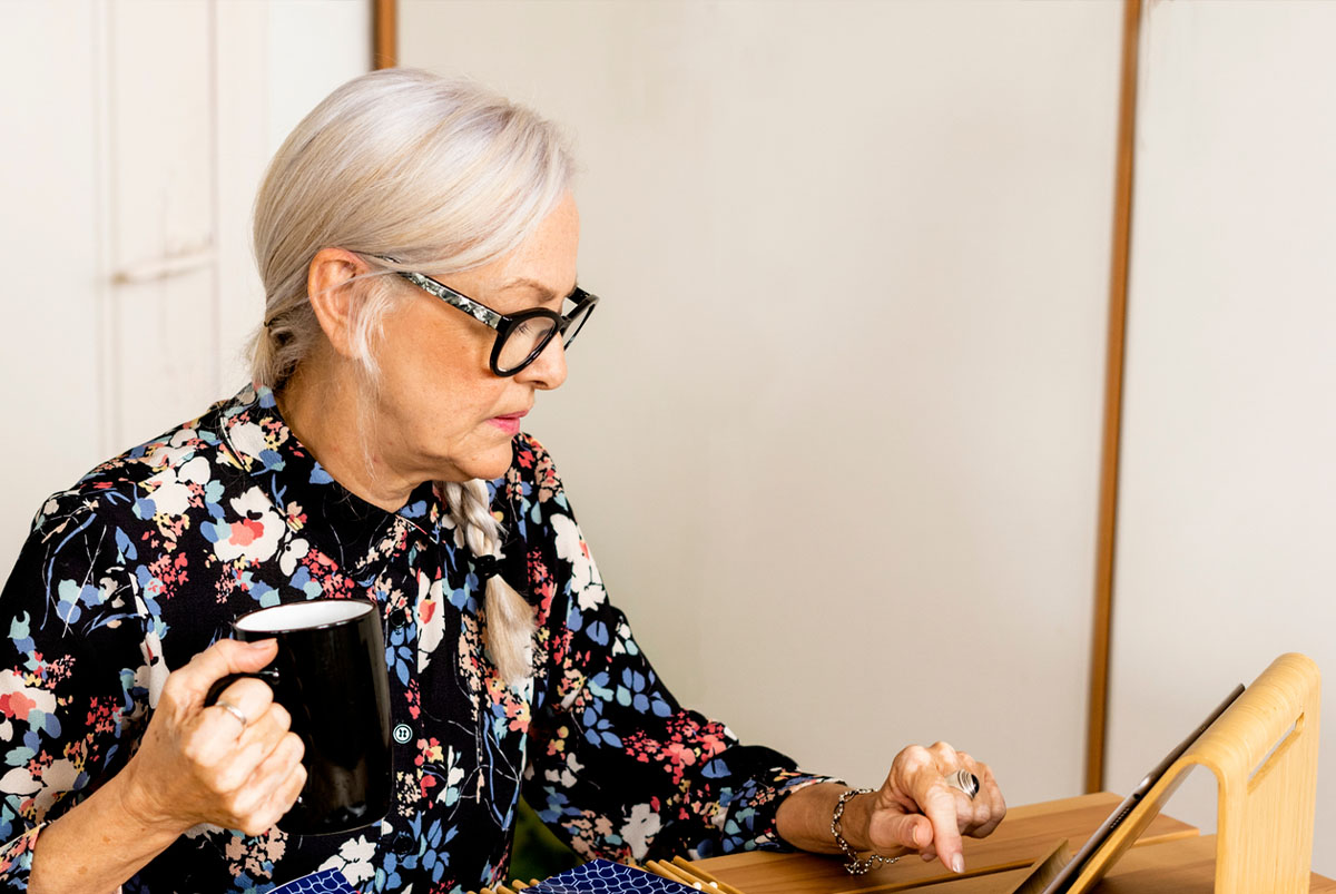 Portrait of retired woman