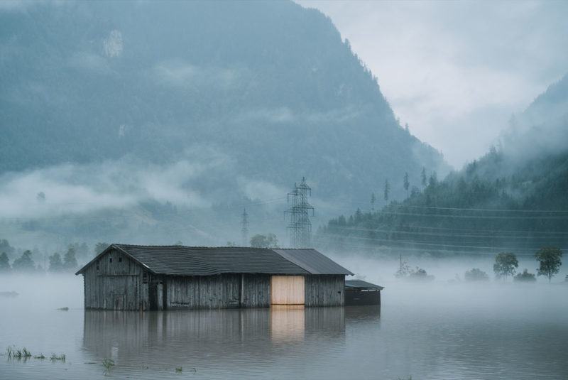 flooded house